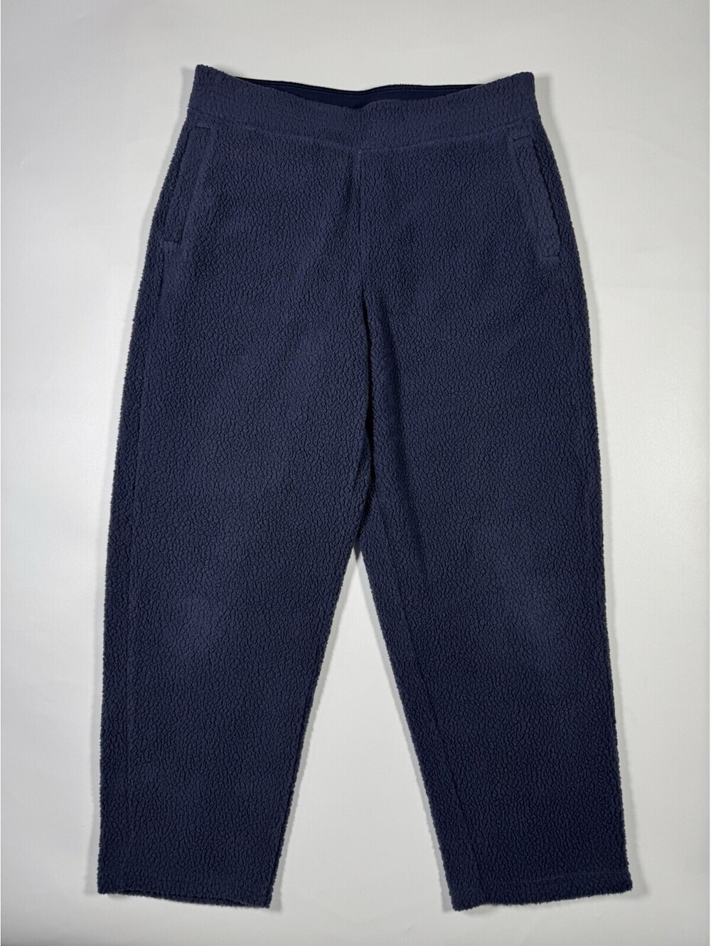 Patagonia Men’s M Navy Sherpa Fleece Pants 25” Inseam Recycled Polyester